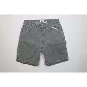 Vtg Y2K 2001 Gap Surplus Mens 34 Faded Stonewash Canvas Dungaree Shorts Green